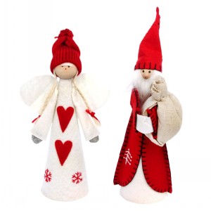 Red Felt Santa/angel Tree Topper